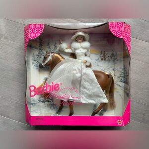 Winter Ride Barbie Doll And Horse Gift Set #19850